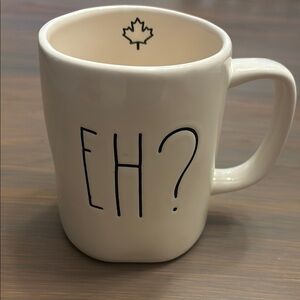 White Ceramic Mug with Black Text